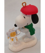 Winter Fun With Snoopy 2010 Miniature. Snoopy With Woodstock, Hallmark O... - $13.09