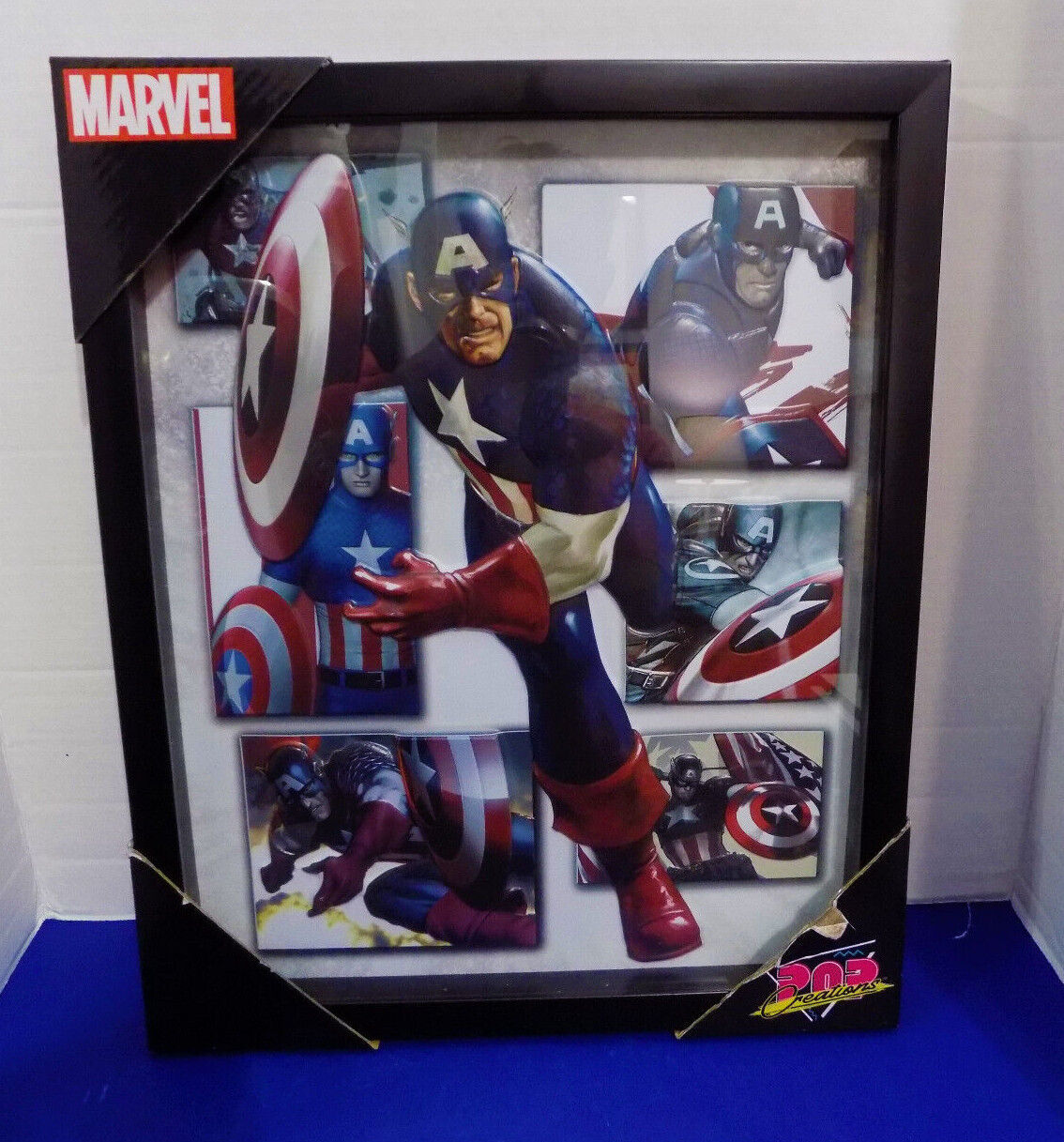 NEW MARVEL 3D Wall Art Captain America Pop Creations Framed - £36.34 GBP