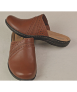 CLARKS Collection Slip On Comfort Women&#39;s 8.5 Brown Clogs MULES - €29,85 EUR