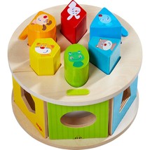 Favorite Animals Wooden Shape Sorting Puzzle Box - £52.50 GBP