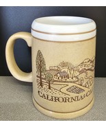 Vintage Karol Western California Sonoma Stoneware Coffee Mug Raised Embo... - £7.45 GBP