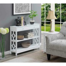 Convenience Concepts Ring 1 Drawer Console Table in White Wood Finish - £143.87 GBP