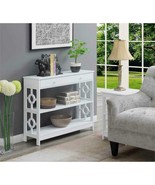 Convenience Concepts Ring 1 Drawer Console Table in White Wood Finish - £141.54 GBP