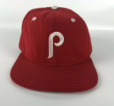 Philadelphia Phillies New Era 5950 Red Baseball Hat Size 7 1/4 Vintage - £31.57 GBP