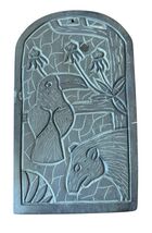 Hand Carved Skate Plaque National Symbols Of Belize San Jose Succotz (?)... - $39.59