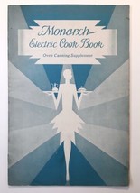 Vintage User Manual Monarch Malleable Electric Canning Supplement Cookbook - £10.16 GBP