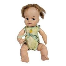 VINTAGE HORSMAN BABY DOLL 14&quot; VINYL  BLUE EYES  Side Eye Rooted hair - £14.48 GBP