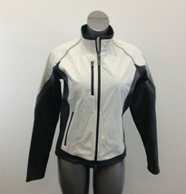 Elevate Sport  Women&#39;s 3M Medium  Long Sleeve Full Zipper White And Blac... - $12.86