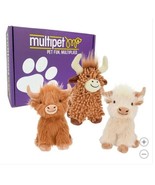 Multipet Dog Toys Highland Cow Multicolor Shaggy Floppy 3-Count Soft Squ... - $68.75 CAD