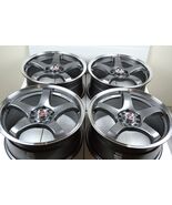 New DDR 18x8 Fuzion 5x100/114.3 Gunmetal Polished Lip 18" Wheels Rims (S... - $839.00