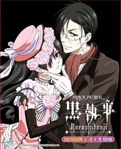 DVD Anime Black Butler Kuroshitsuji Complete Series Season 1-3 + 9 OVA English* - £32.87 GBP