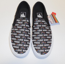 VANS Asher PRIDE Women&#39;s Size 8 Skate Shoes Sneakers Black Glitter Love Wins New - £39.69 GBP