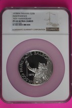 1978 Panama Silver 20 Balboas PF 68 Ultra Cameo NGC Certified Graded Slab 7034 - $262.49