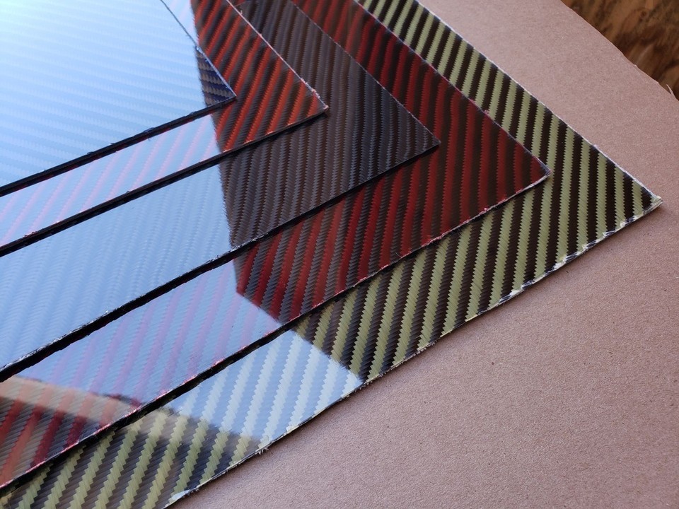 18&quot;x66&quot;x3/16&quot; 4x4 Twill Carbon Fiber Fiberglass Sheet Panel Glossy One Side - $475.20+
