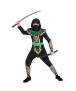 Deluxe Dragon Slayer Ninja Costume Child Boys Medium 8 - 10, Green Black - £36.34 GBP