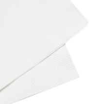 Le white coined napkins for social occasions 3 ply with smooth texture and coined edges thumb200