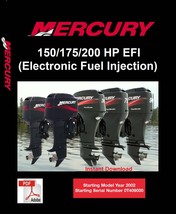 Mercury Outboard Repair Service &amp; Shop Manual 150/175/200 HP Four Stroke (EFI) - £7.95 GBP