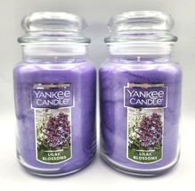 2 Yankee Candle 22 Oz Original Large Jar Candles Lilac Blossoms Lot Of Two New - £27.94 GBP