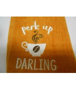 New plush Embroidered Kitchen Hand Towel : PERK UP DARLING nice Christmas  - £5.28 GBP