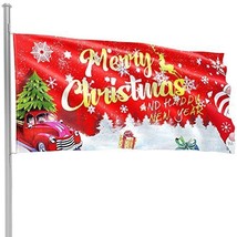 Merry Christmas Flag 3x5 Ft Large Merry Christmas House Flags for Outdoor Garden - $11.49