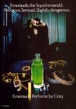 1979 Coty Emeraude Emerald Green Jewelry Sexy Embrace Vintage Print Ad 1... - $5.85
