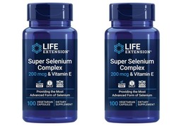 2 x Life Extension Super Selenium Complex 200 mcg &amp; Vitamin E Thyroid   ... - $15.43