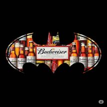 Budweiser Bud Light Beer Advertising Metal  Sign 8x12in Vintage Batman 1 - $24.74