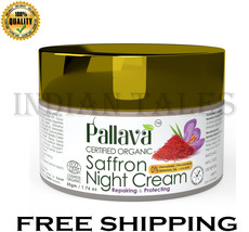 Pallava Organics Saffron Night Cream | Anti Ageing |For Men &amp; Woman - 50gm - £21.58 GBP