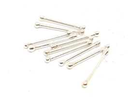 Nose Stud Sterling Silver Tiny 1mm Ball 22g (0.6mm) Ball End Pin x 10 Wholesale - £18.88 GBP