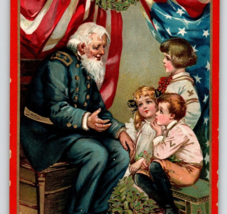 Memorial Decoration Day Postcard Frances Brundage Veteran Children Tucks... - $35.63