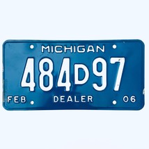 2006 United States Michigan Base Dealer License Plate 484D97 - £13.30 GBP