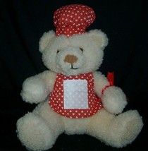 11&quot; Vintage Applause Oatmeal Raisin Cook Teddy Bear Stuffed Animal Plush Toy Tan - £22.33 GBP