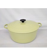 Vintage Le Creuset Dutch Oven Pot #28  Avocado Kiwi Green 7.25qt Large - $2,813.80 MXN