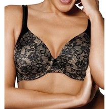 Playtex US4848 Love My Curves Underwire T-Shirt Bra Black Nude Lace Size... - £19.00 GBP