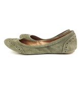 Lucky Brand Edie Leather Green Suede Ballet Wing Tip Flats Sz 6.5 M - £22.38 GBP