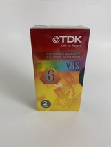 TDK 2-Pack VHS Tapes 6 hours t-120 NEW sealed - £11.01 GBP