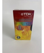 TDK 2-Pack VHS Tapes 6 hours t-120 NEW sealed - $14.74