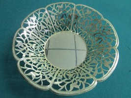 EPERASS Germany silverplate bowl laced and reticulated borders - $21.77