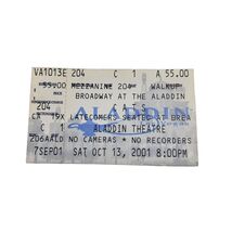 BROADWAY AT THE ALADDIN TICKET STUB ALADDIN THEATRE LAS VEGAS OCT. 13, 2... - $29.92