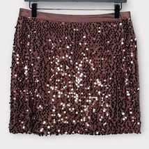 NWOT BANANA REPUBLIC brown sequin mini skirt size 8 - £26.65 GBP