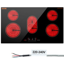VEVOR Electric Cooktop, 36 inch 5 Burners Built-in Top, 8600W Ceramic  C... - $239.99