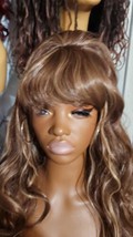 Rugelyss Long Brown Mixed Wig with Bang Retro Bouffant Beehive Wigs fits... - $19.60