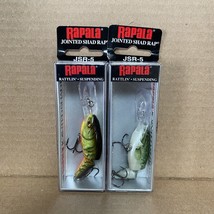 Lot Of 2 Rapala Jointed Shad Rap JSR-5. 1/4oz. Fire Crawdad Baby Bass - £7.51 GBP