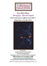 Glowing Eyes - Black Cat ~~ Cross Stitch Pattern - $19.95