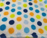 Baby gear blue lime green aqua orange polka dots baby blanket WELL USED - $41.57