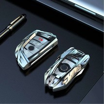 Stunning  key case in silver or gun metal grey for bmw .Perfect gift or ... - £23.45 GBP