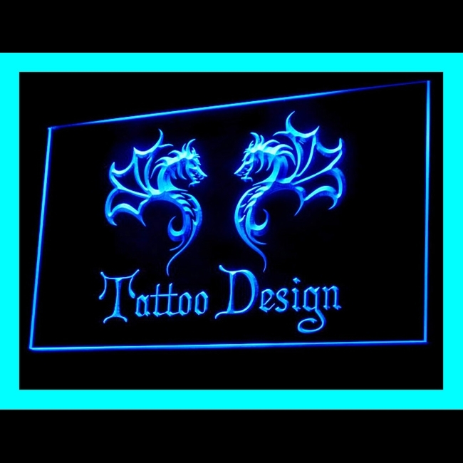 100053B Tattoo Romantic Cobra Nautical Star Butterfly Dolphin LED Light ... - $21.99