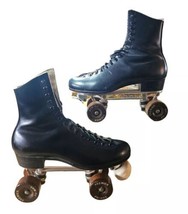 Riedell 220 Red Wings Vtg Roller Skate Premier FO-MAC Wheels Sz 9 Chicago Cust - £336.16 GBP