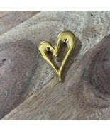 VINTAGE MONET BIG GOLD HEART BROOCH PIN 1980&#39;S COSTUME JEWELRY RETRO 2 x... - €10,31 EUR