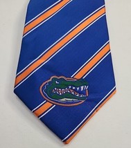 Florida Gators Mens Embroidered Neck Tie Eagles Wings Blue/Orange Striped - £15.17 GBP